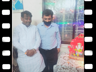 With MLA Mr. Sunil Kamble during Ganesh Chaturthi 2021